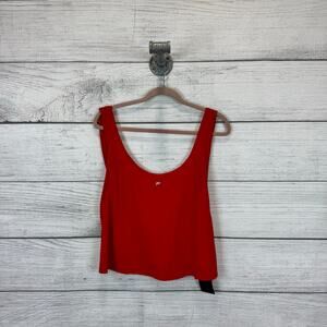 Fabletics Plus Size Active Red Sleeveless Criss Cross Workout Tank Size 3X
